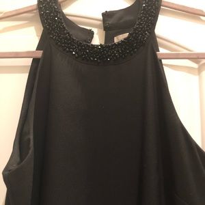 Black high neckline cocktail dress